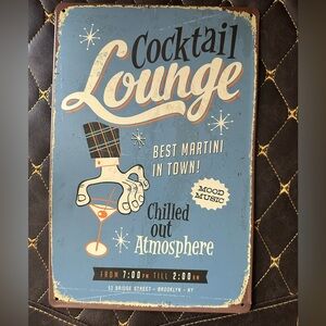 Retro Cocktail Lounge Sign